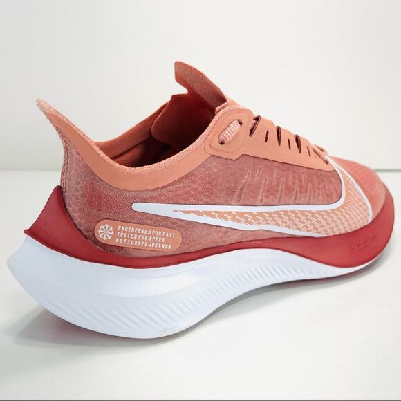 Nike Zoom Gravity Women Size 7.5 Running Shoes Orange & White Low Top Sneakers - Picture 3 of 16